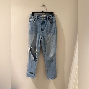 Abercrombie & Fitch 4 Women's 90's Straight Ultra High Rise Ripped Jeans‎